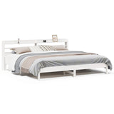 Bed Frame without Mattress White 180x200 cm Super King Solid Wood Pine 3306880