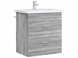 Bathroom Under Sink Cabinet Grey Sonoma 56 x 37.5 x 81 cm 890709