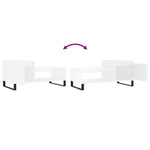 ZNTS Coffee Table High Gloss White 100x50x45 cm Engineered Wood 830838