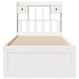 Bookcase Bed without Mattress White 90x190 cm Single Solid Wood Pine 3308982