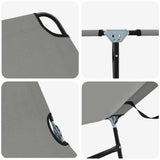 Folding Sun Lounger Folding Grey 188 x 57 x 86.5 cm Polyester 42003143