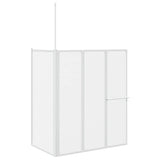 Bath Screen Folding Frosted Aluminium 42023507