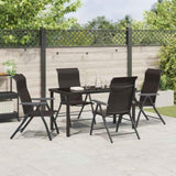 Garden Dining Set 5 pcs Black coffee Poly rattan 3379270