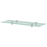 ZNTS Floating Shelves 2 pcs Glass 80x20 cm 8 mm 3051523