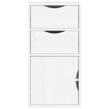 Side Cabinet with Drawers "ODDA" White 40x24x79 cm Solid Wood Pine 4103598