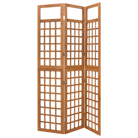 3-Panel Room Divider/Trellis Solid Fir Wood 121x180.5 cm 316478
