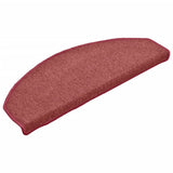 Stair mats 15 pcs 65 x 24 x 4 cm Non-Slip Bordeaux Red 322373