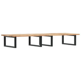 Basin Shelf Wall Mounted Steel and Solid Wood Acacia 3302789