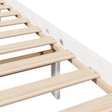 Bed Frame without Mattress White 140x190 cm Solid Wood Pine 3306612