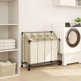 282428 Laundry Sorter with 4 Bags Cream Steel