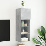 TV Cabinet with LED Lights Concrete Grey 30.5x30x90 cm 837007