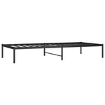 ZNTS Metal Bed Frame without Mattress Black 90x200cm 350839