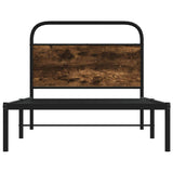 Bed Frame Without Mattress 90x190 cm Smoked Oak Engineered Wood 4100201
