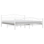 ZNTS 285305 Bed Frame White Metal 180x200 cm Super King