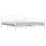 ZNTS 285305 Bed Frame White Metal 180x200 cm Super King