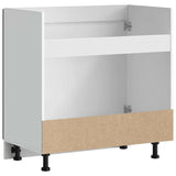 Sink Base Cabinet Kalmar Black 80x46x81.5 cm Engineered Wood 853448