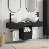 Bathroom Furniture Set 3 pcs Black Engineered Wood 3405588