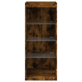 Sideboard with LED Lights Smoked Oak 41x37x100 cm 836732