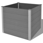 ZNTS Garden Raised Bed WPC 100x100x91 cm Grey 43606
