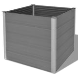 ZNTS Garden Raised Bed WPC 100x100x91 cm Grey 43606