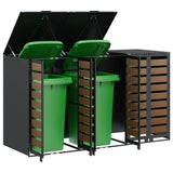 Wheelie Bin Storage for 3 Bins Anthracite 204 x 77.5 x 115.5 cm 3394769