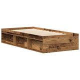 Bed Frame without Mattress Old Wood 90x200cm Engineered Wood 3328814