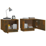 Bedside Cabinet Smoked Oak 100x35x40 cm Engineered Wood 3152832