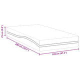 Mattress White and Grey 120 x 200 cm Foam 4106304