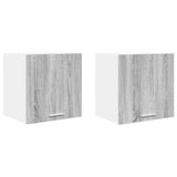 Hanging Cabinet 2 pcs Grey Sonoma and White 40 x 31 x 40 cm 884141