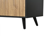 Mid-Century Modern LED TV Stand, Lowboard,TV Cabinet with LED Light, TV Unit, Modern Industrial N605P438636Z