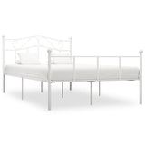 Bed Frame White Metal 160x200 cm Durable Rectangular 284520