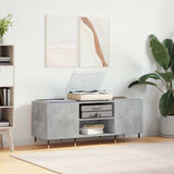 Record Cabinet Concrete Grey 121x38x48 cm Engineered Wood 831672