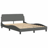 Bed Frame "Dover" Dark Grey 137x190 cm Fabric 373280