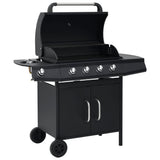 Gas Barbecue Grill 41 Cooking Zone Black Steel 310105