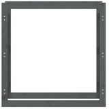Firewood Rack Grey 100x25x100 cm Solid Wood Pine 822424