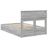 Storage Bed Grey Sonoma 135 x 190 cm Engineered Wood 3409922
