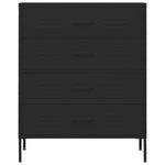 ZNTS Chest of Drawers Black 80x35x101.5 cm Steel 336205