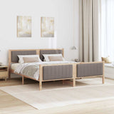Bed frame Brown and taupe 180 x 200 cm Solid pine wood 3394306