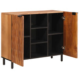 Sideboard Acacia Brown Finish 90 x 33 x 75 cm Solid Mango Wood 4017928