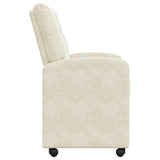 Dining Chairs with Wheels 2 pcs Cream 58 x 67 x 97 cm Velvet 42017873