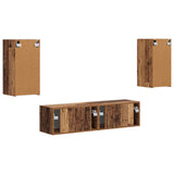 TV Cabinet Set 4 pcs Old Wood Engineered Wood 3409157