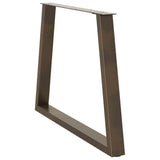 Dining Table Legs V-Shape 3 pcs Natural Steel 100x cm Steel 4012599