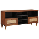 TV Cabinet with Shelf Brown 100 x 33.5 x 46 cm Solid Mango Wood 4018898