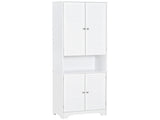 MDF Freestanding 6-Tier Bathroom Storage Cabinet White UK T3398P343464