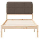 Bed Frame with Upholstered Headboard Taupe 90 x 190 cm 878017