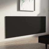 Wall Headboard Black Engineered Wood 240 cm x 1.5 cm x 80 cm 811053