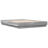 Bed Frame without Mattress Grey Sonoma 140x190 cm 3209875