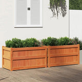 Garden Planters 2 pcs Wax Brown Solid Wood Pine 837464