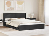 Bed Frame with Storage and Headboard Black 120 x 190 cm 3414324