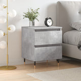 Bedside Cabinet Concrete Grey 40x35x50 cm Engineered Wood 826868